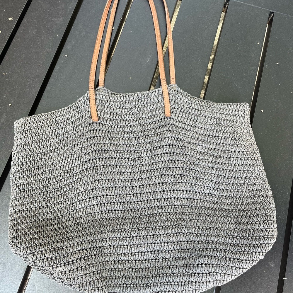J Crew straw bag